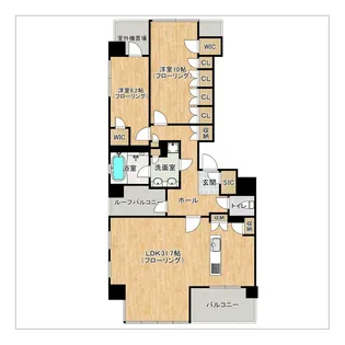 ザ・ライオンズ大濠公園【13階】の間取り