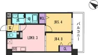 コンダクト福岡東【10階】の間取り