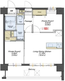 ナナザスタイル小笹【3階】の間取り
