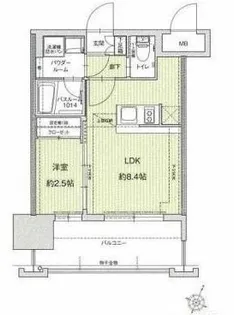 ドゥーエ赤坂【12階】の間取り