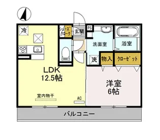 SAKURAⅡ【102号室】の間取り
