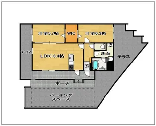 ヴァンベール【1階】の間取り