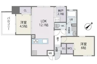MODERN ASPIRATION平尾駅前【8階】の間取り