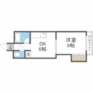 OAK VILLA 大橋駅前【6階】の間取り