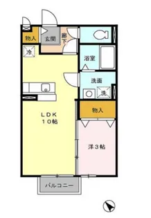 ソレイユ・ルヴァン【107号室】の間取り