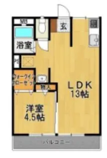 ニューコーポ高田【2階】の間取り