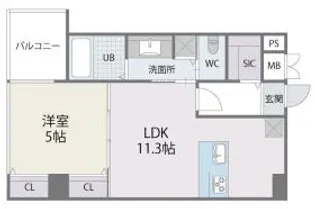 アルティザ博多ミッドシティ【15階】の間取り