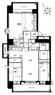 のむら貝塚ガーデンシティ参番館【13階】の間取り