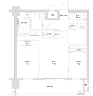 エンクレスト博多PARKSIDE【14階】の間取り