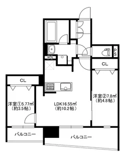 MODERNPALAZZOSouth薬院【9階】の間取り