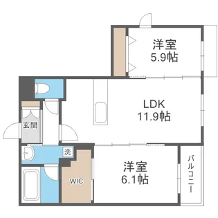 U RESIDENCE東比恵【1階】の間取り
