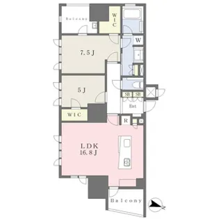 プレミスト赤坂けやき通り【6階】の間取り