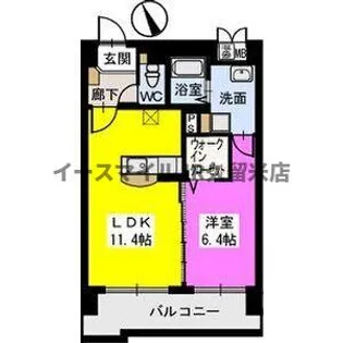ベスタ櫛原【8階】の間取り