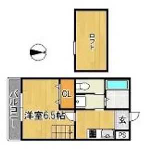 Aレガート久留米大前B棟【203号室】の間取り