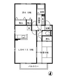 リージャ・パレ【A202号室】の間取り