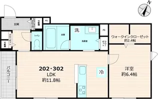 ヘキラン天神スクエア【302●号室】の間取り
