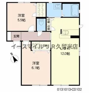 スリーゼC棟【2階】の間取り