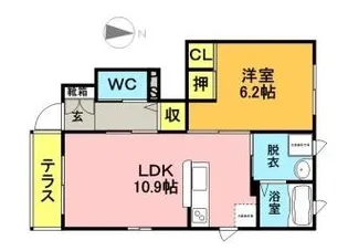 かぐや姫パーク A棟【1階】の間取り