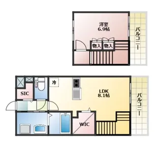 MODERN EIGHT 高宮lieto【9階】の間取り