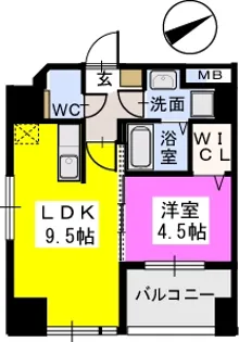 ベイシック薬院【701●号室】の間取り