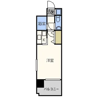エステートモア天神スタジオ【3階】の間取り
