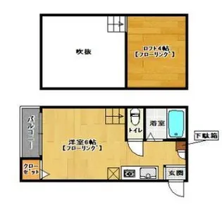 ブライト貝塚【2階】の間取り