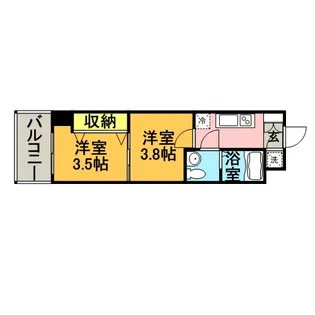 ベネフィット21博多No67【12階】の間取り