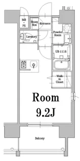 エンクレスト千早【7階】の間取り