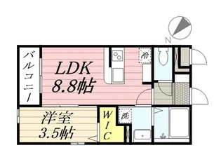 LUXCAS大橋【1階】の間取り