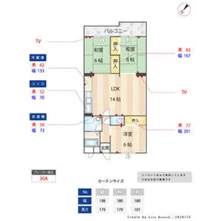堀内ハイツ【303●号室】の間取り