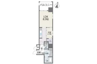 サニークレスト赤坂【3階】の間取り