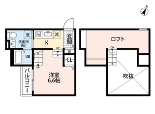 プランタン箱崎【101●号室】の間取り