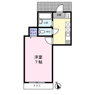 メゾンエルミタージュ【0102号室】の間取り
