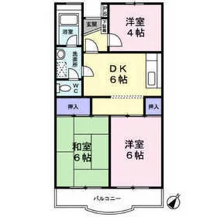 サンハイツコヤマ【0306号室】の間取り