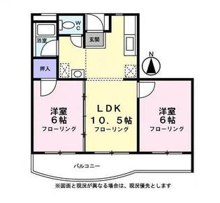 エステート西山【0302号室】の間取り