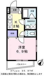 MEJIRO T−CUBE【0201号室】の間取り