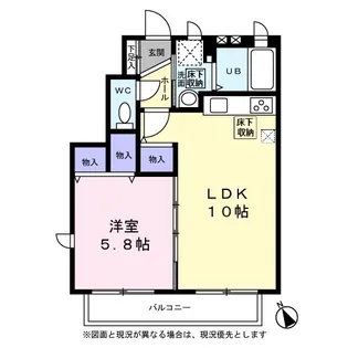 ディアスパルモ水無月【0101号室】の間取り