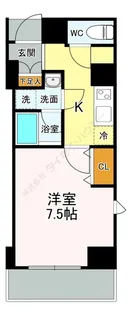 スカイステージ築地【0401号室】の間取り