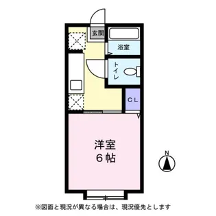 ルミネス赤塚【0102号室】の間取り