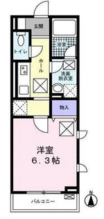 チェスナット鷺宮【0201号室】の間取り