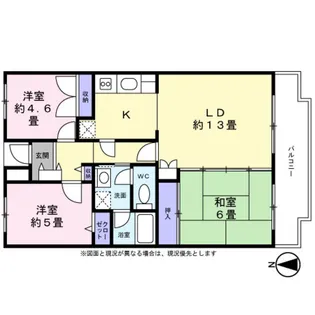 エスポワール三鷹【0302号室】の間取り