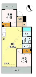 エリクサーメゾン日暮里根岸【0502号室】の間取り
