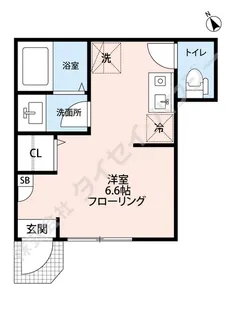 アプリコットハウスⅡ【0104号室】の間取り