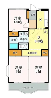 クレセールK【0306号室】の間取り