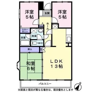 ベルヴィル昭島【0103号室】の間取り