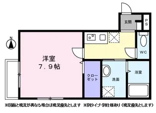 メルファ保土ヶ谷Ⅱ【0107号室】の間取り