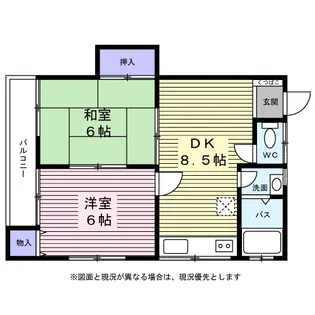 ハイム滝【0202号室】の間取り