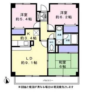 パルティール二俣川【0301号室】の間取り