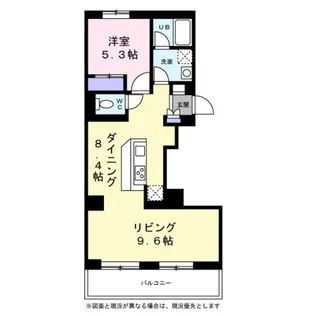 アールリエット津田沼【0106号室】の間取り