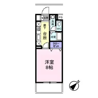 ハーミット高幡【0206号室】の間取り